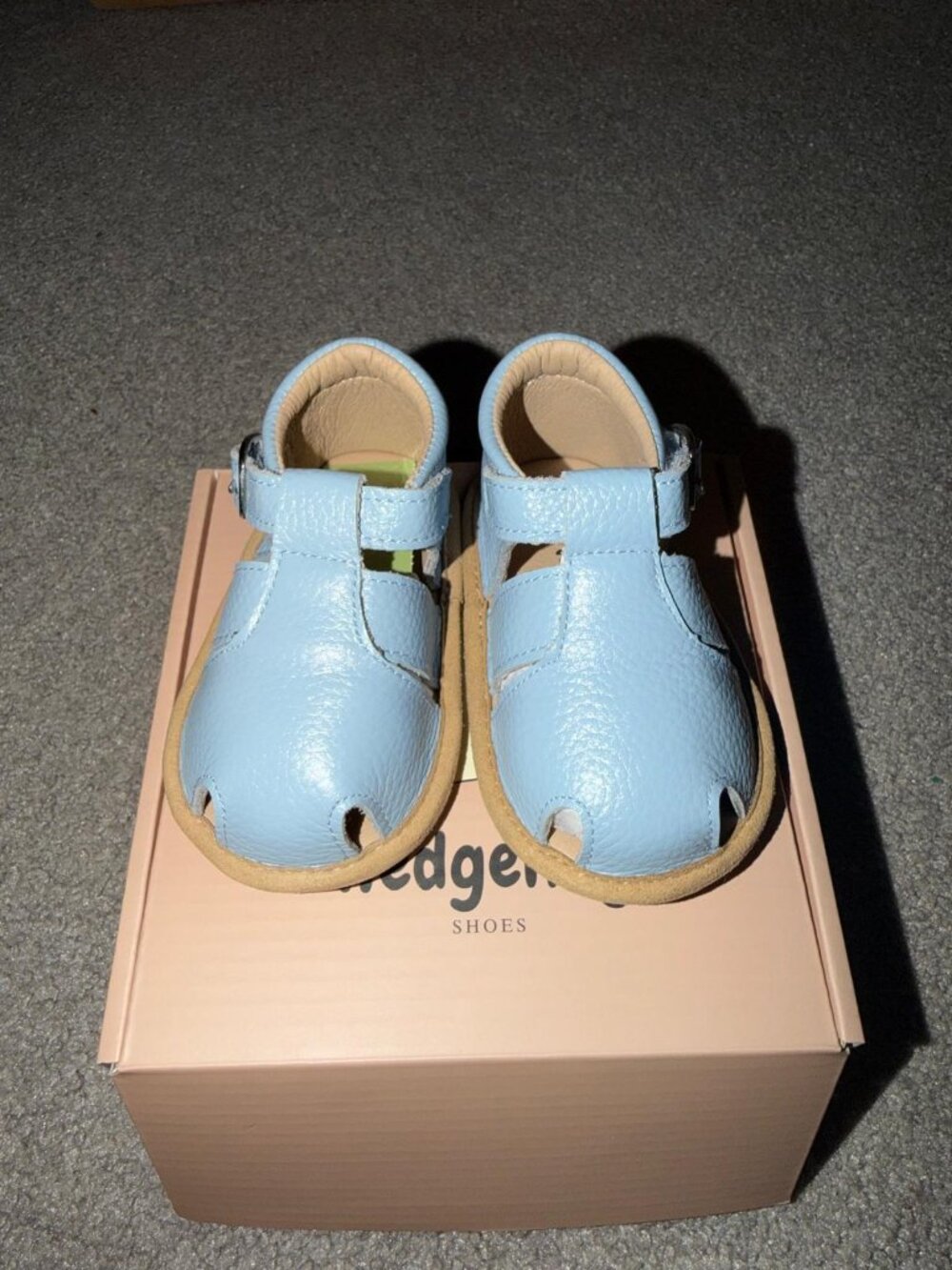 Hedgehug Light Blue Baby Sandals Sizes 1–4
